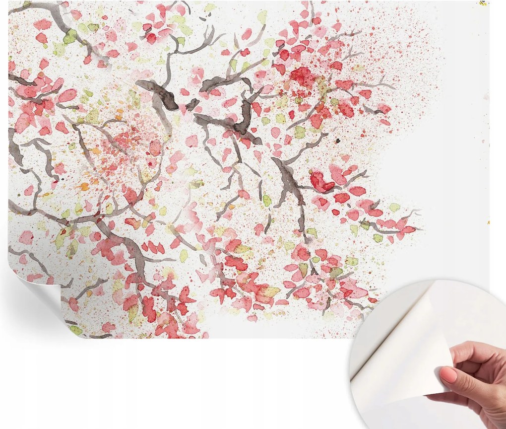 Dekoratív Öntapadós Tapéta Divatos Minták Virágzó ágak 312x219 cm