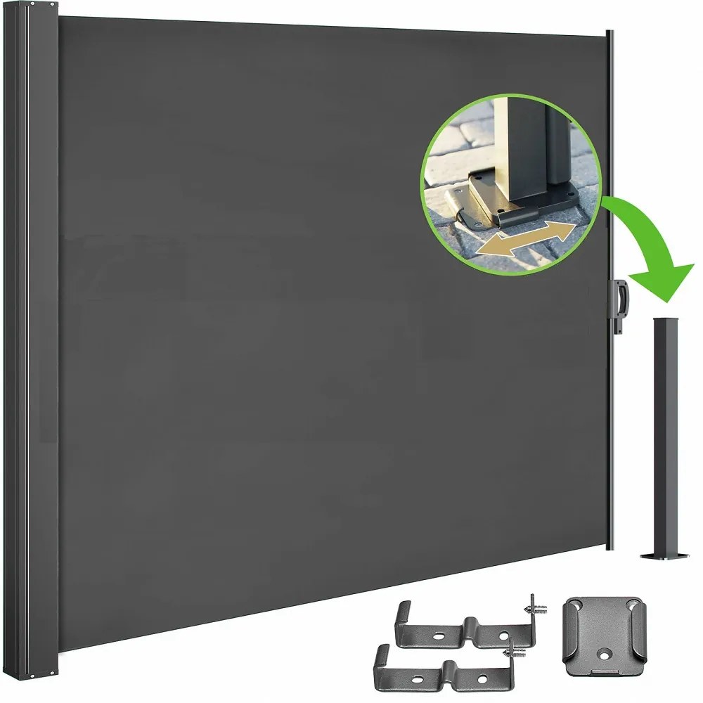 NOSARA oldalárnyékoló teraszra, 180x300cm, antracit Casaria