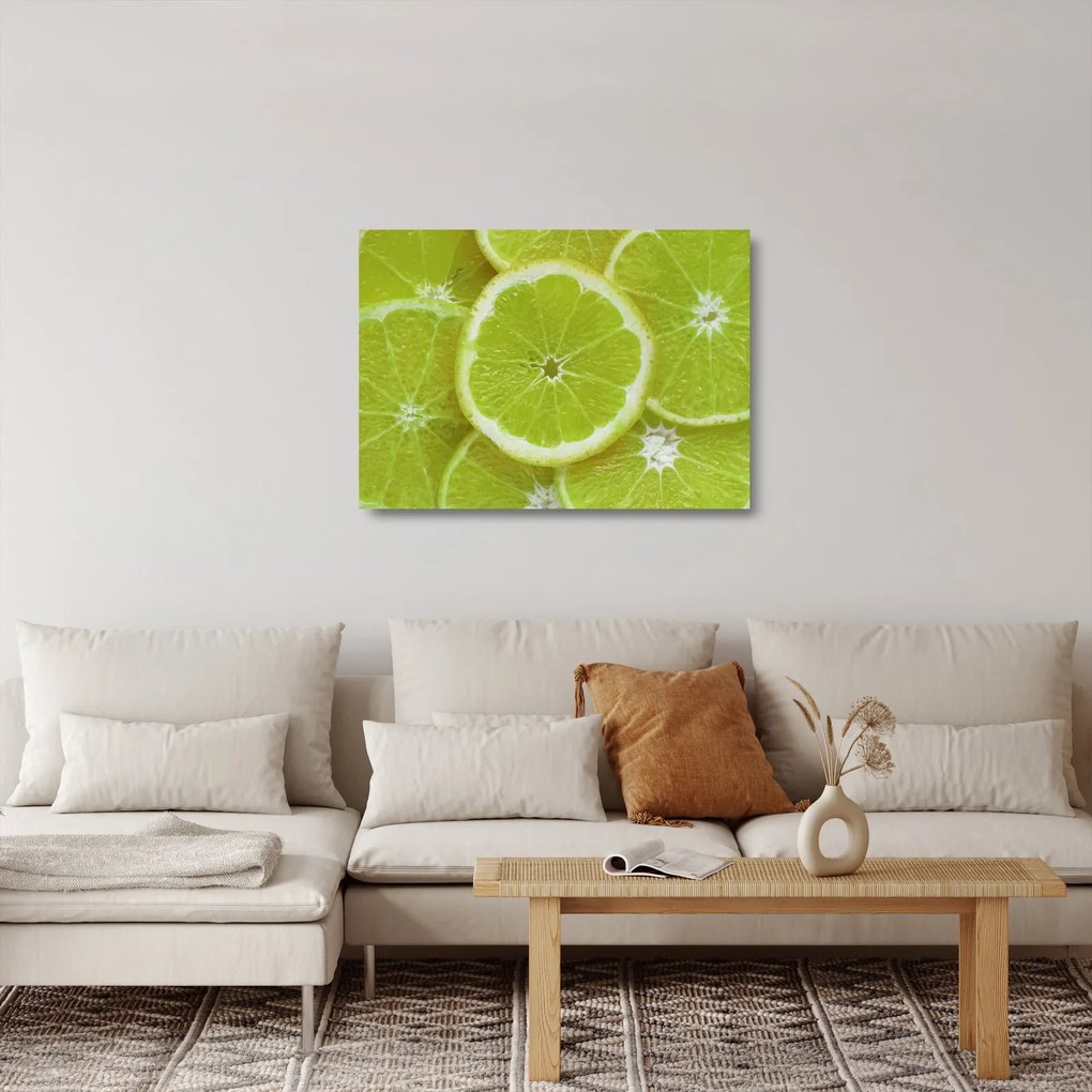 Kép - citrom szelet (üvegen) (70x50 cm)