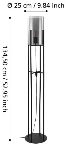 Eglo 43142 - Állólámpa GLASTONBURY 1xE27/60W/230V