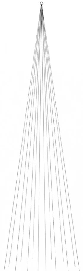 karácsonyfa zászlórúdon 1134 meleg fehér LED-del 800 cm