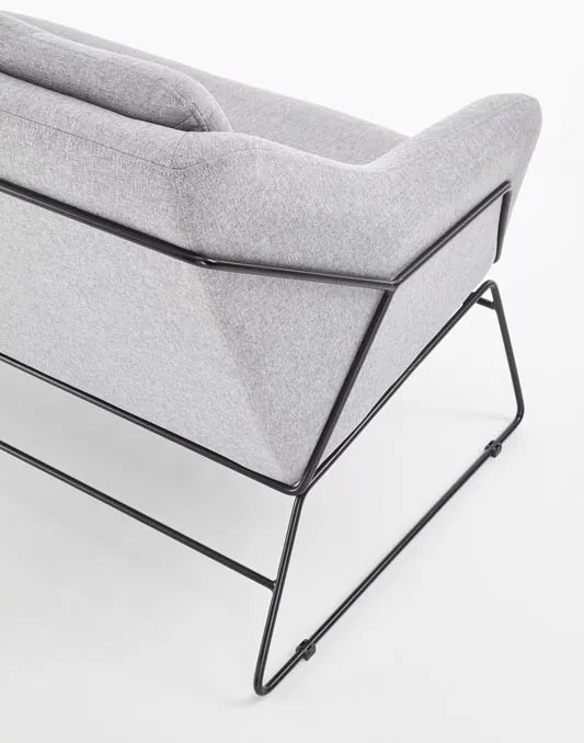 Világosszürke relax kétszemélyes fotel HAMAR 2 XL