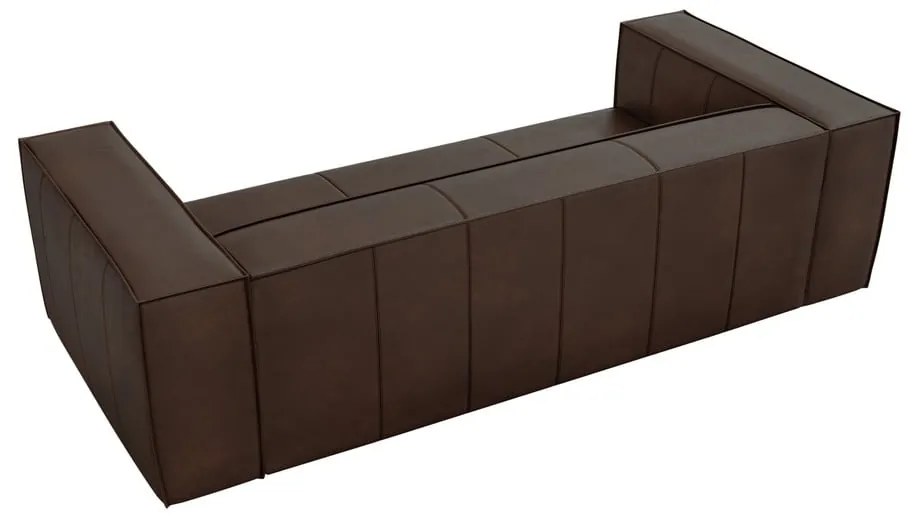 Sötétbarna bőr kanapé 227 cm Madame – Windsor & Co Sofas