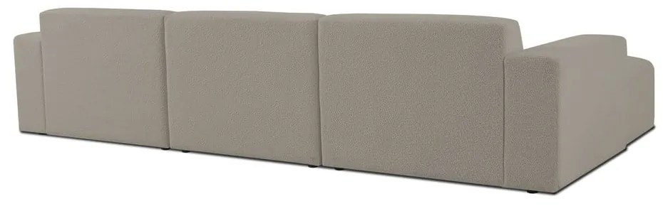 Világosbarna buklé sarokkanapé (bal oldali) Roxy – Scandic