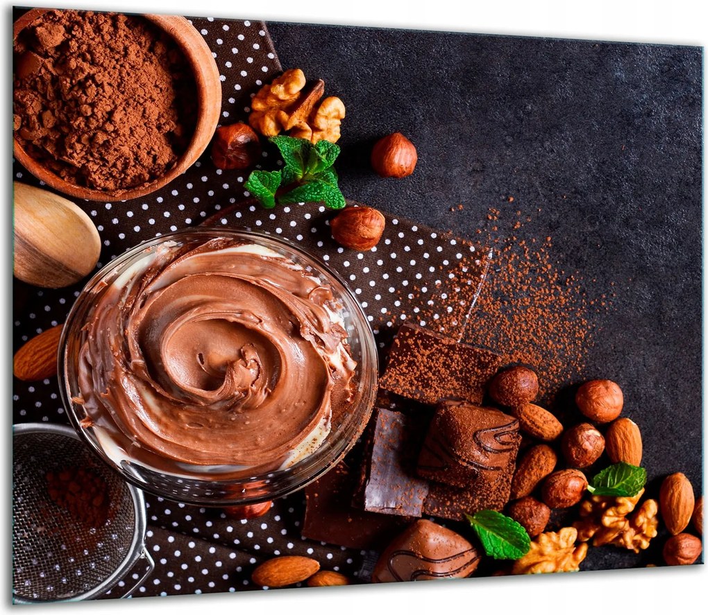 7in1 Üveg Tűzhelyvédő Főzőlap 60x52 Csokoládé