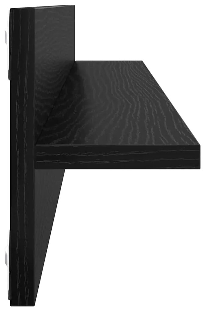 Falpolcok 4 pcs Fekete tölgy 80 x 11,5 x 18 cm Faanyag