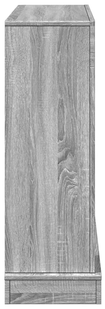 szürke sonoma színű szerelt fa kandallóburkolat 100x30x87,5 cm
