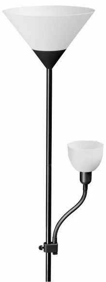 Lámpa Állólámpa BENFICA2, E27 max. 60W, E14 max.40W, műanyag + fém, fekete