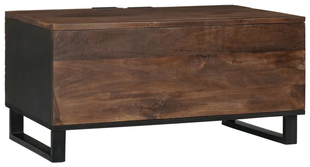 Dohányzóasztal - 80 x 50 x 40 cm, tömör fából és faforgácsból készült.