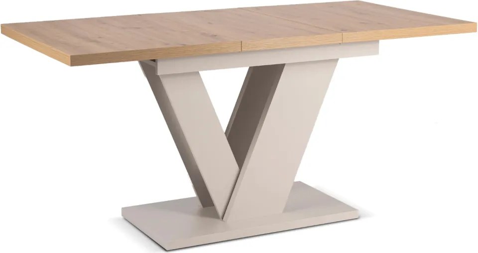 Modern bővíthető étkezőasztal CLARK 120–160 cm artisan tölgy kasmír