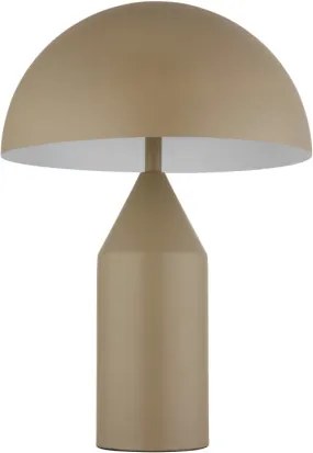 Globo 21030S Asztali lámpa, matt homokszínű fém, matt fehér, fekete PVC kábel, billenőkapcsoló a kábelen, ø: 280mm, M: 390mm, kábelhossz 1500mm, 2x E27 40W 230V izzók nélkül