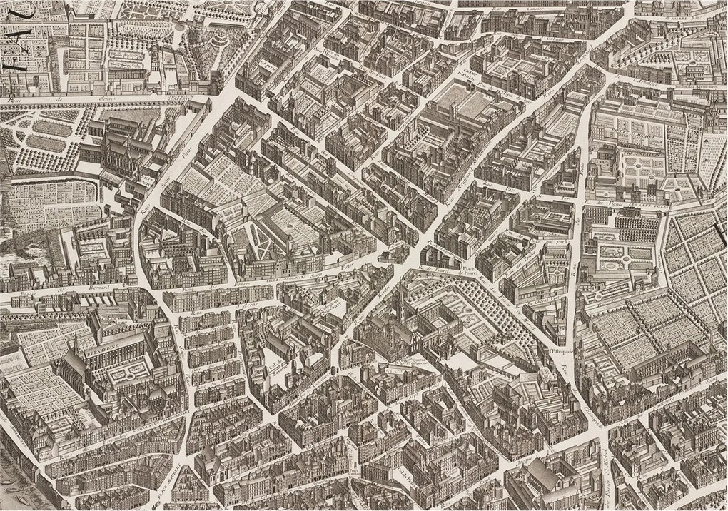 Flizelin tapéta Flizelin fali Prémium Városi labirintus 312x219