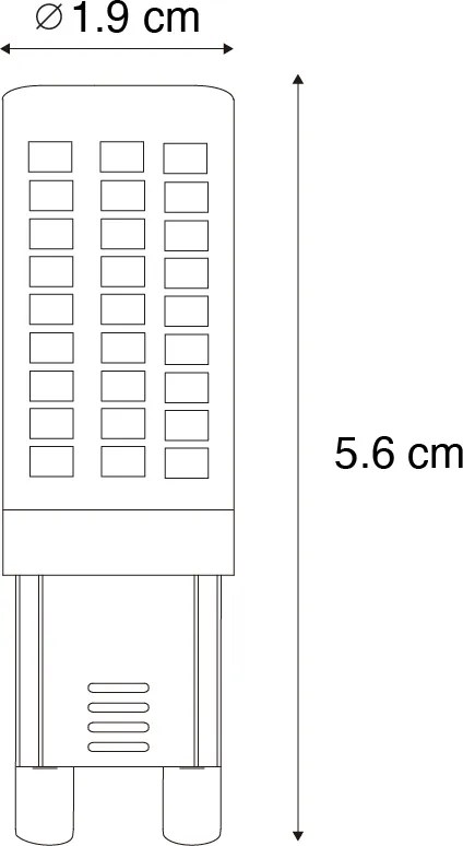2 db-os G9 3 fokozatban dimmelhető opál LED izzó 4,5W 500 lm 4000K