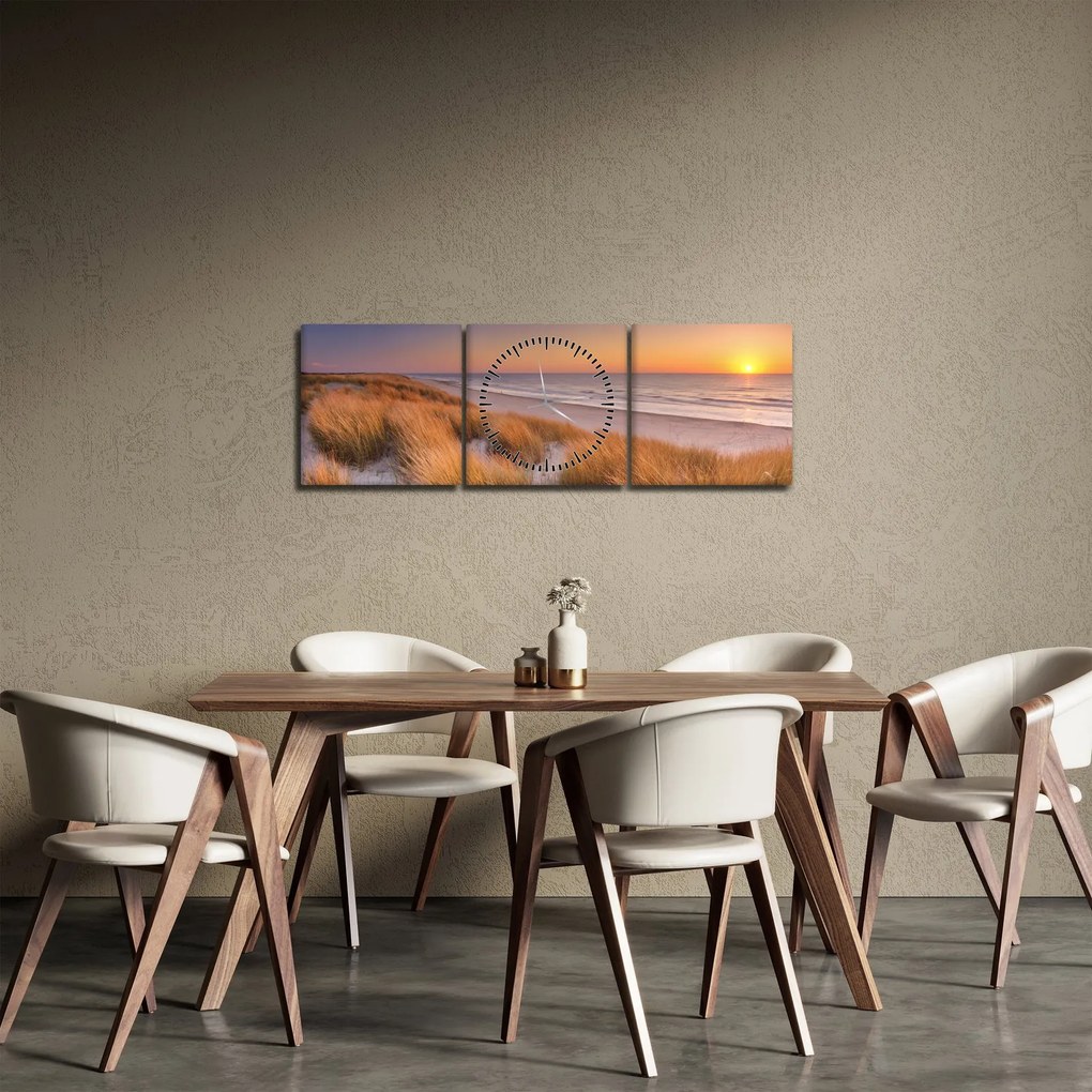 Kép - Strand naplementében (órával) (90x30 cm)