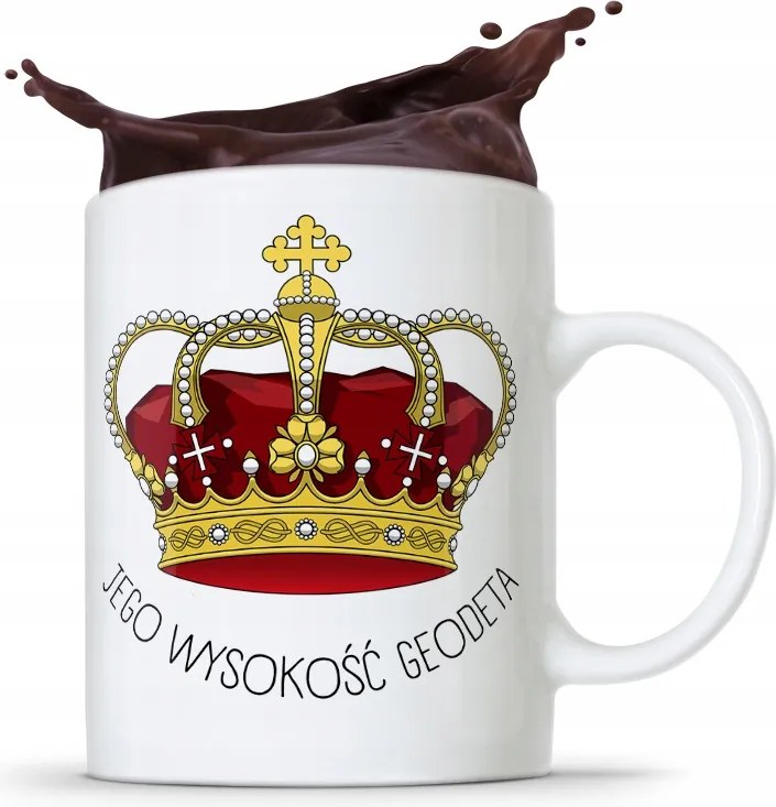 Ajándék Bögre Földmérőnek Őfelsége Földmérő Nyomtatott Fotóval