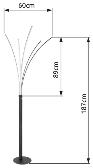 Globo 59229B - LED dimmelhető érintésérzékelős állólámpa BIZZY LED/36W/230V
