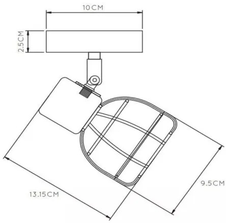 Lucide 00929/01/30 - Spotlámpa FILOX 1xE14/40W/230V