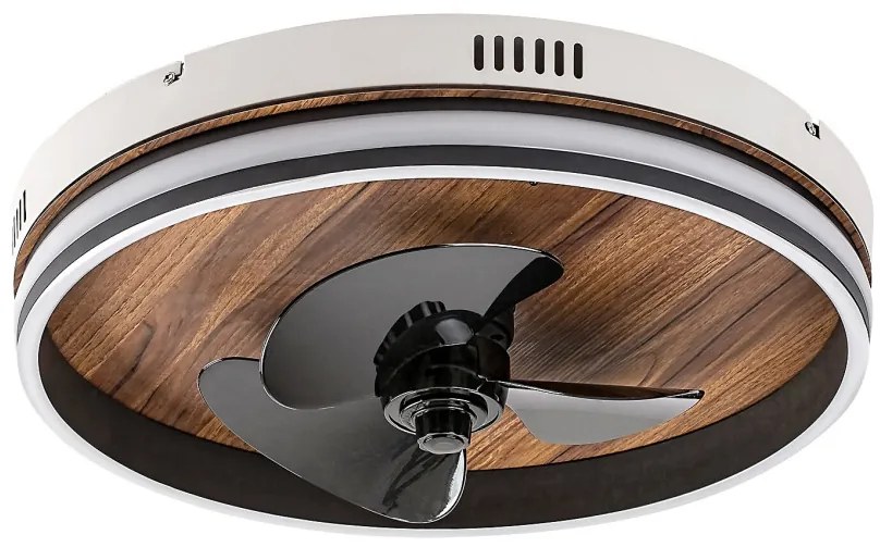 RÁBALUX 71016 FAUSTINE Fekete Színű Ventilátoros Mennyezeti Lámpa LED 30W IP20