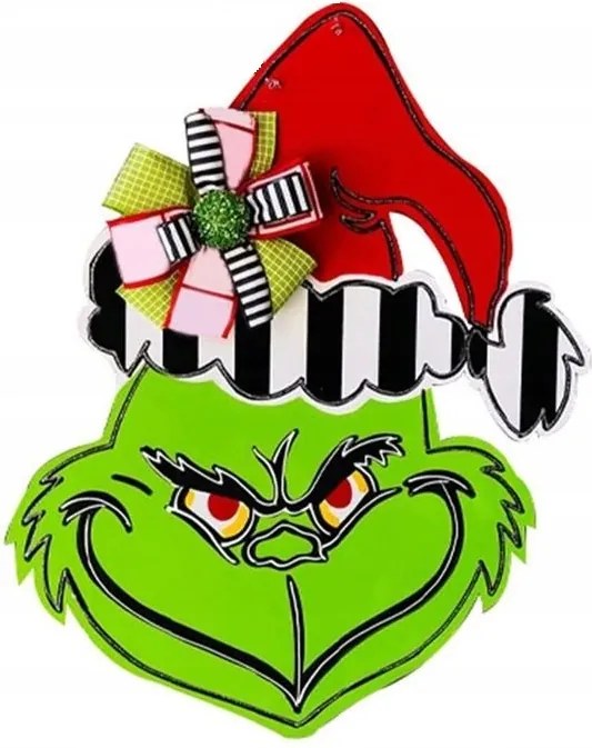 Grincs fából készült lógó dekoratív veranda dekoráció ajtó fal csíkok