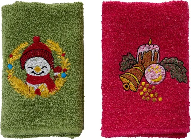 Xmas konyharuha, piros-zöld, 30×50 cm