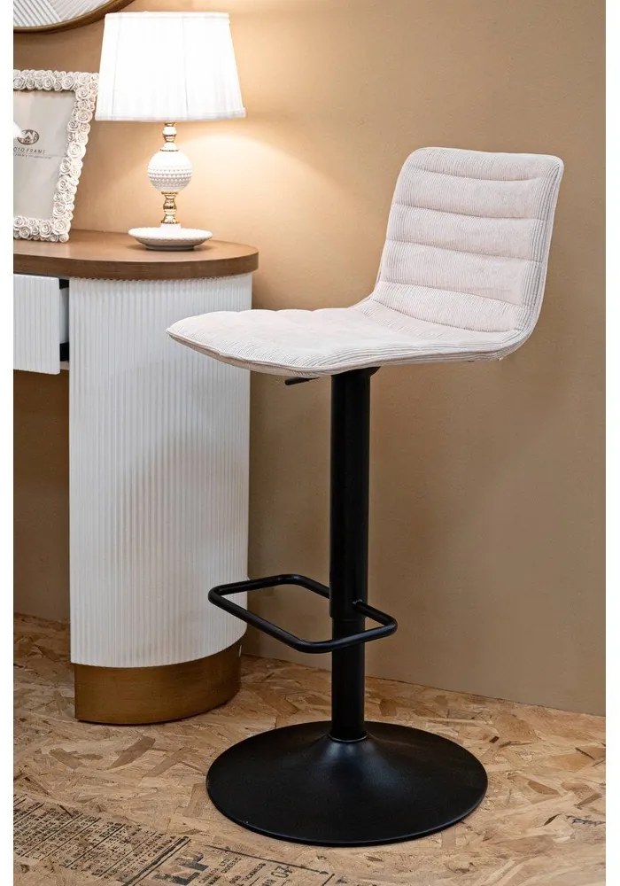 Fehér-fekete állítható magasságú bárszék (ülésmagasság 61 cm) Malia – Mauro Ferretti