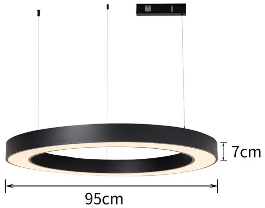 Immax NEO 07211L - LED dimmelhető PASTEL 68W/230V fekete függeszték +DO