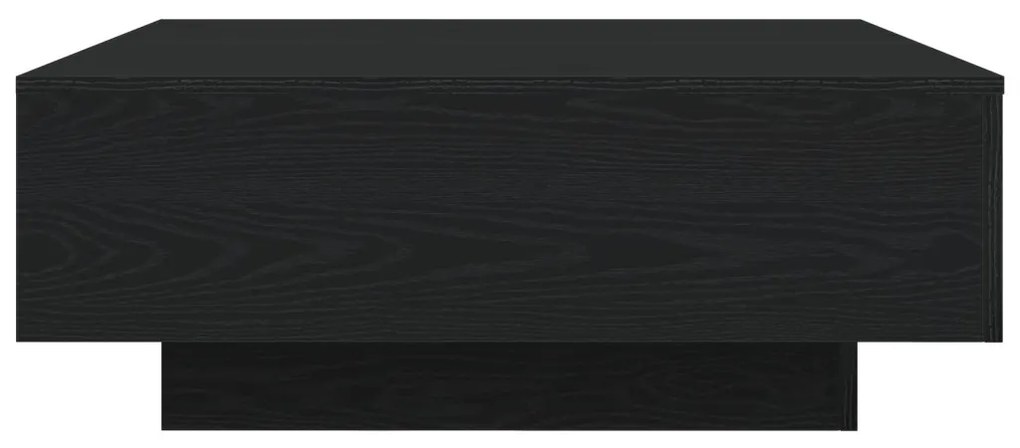 Dohányzóasztal LED világítással fekete tölgy 80x80x31 cm