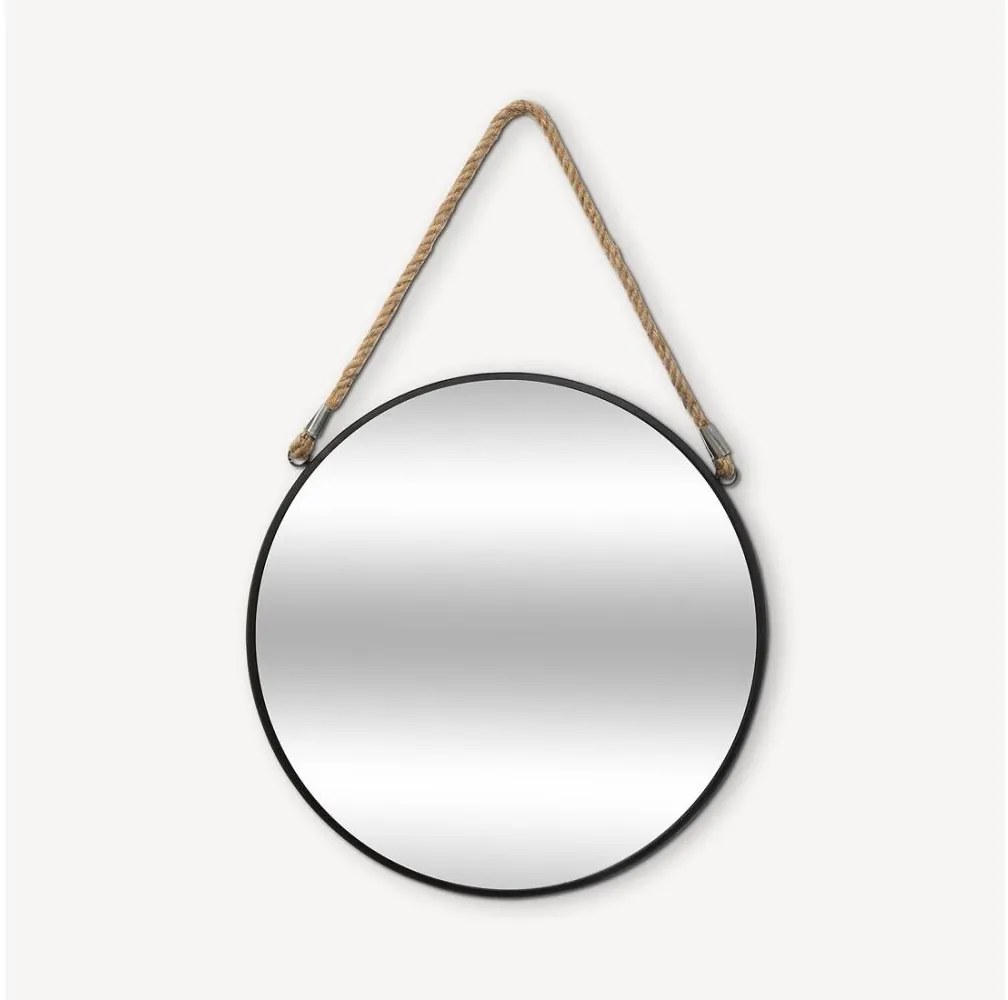Atmosphera - Fali tükör EDEN átm. 38 cm fekete