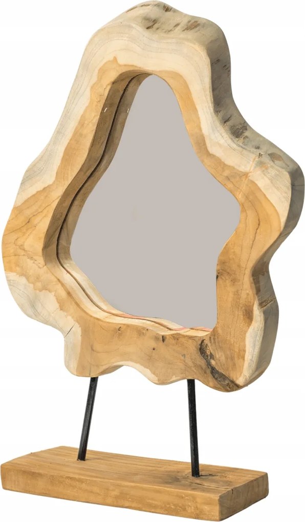 Modern álló tükör fa keretben Nagy Tükör 48 cm barna