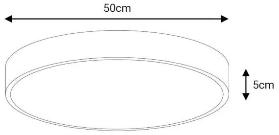 LED Mennyezeti lámpa FELIZ LED/50W/230V 4000K átm. 50 cm fekete