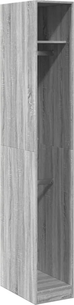vidaXL szürke sonoma színű szerelt fa ruhásszekrény 30 x 50 x 200 cm
