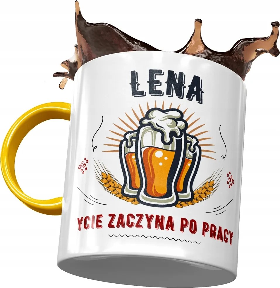 Sárga Bögre Lena Barátnő Feleség Barátnőjének Nyomtatott Fotóval