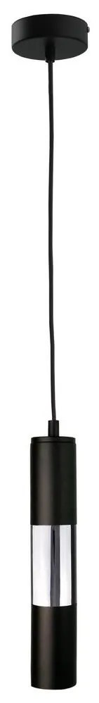 Csillár zsinóron MAGNUMA 1xGU10/50W/230V fekete/fényes króm