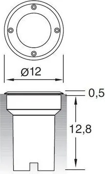 NOVOLUX 037A-L02D1A-30 BORA Kültéri Talajba Építhető Lámpa Ezüst LED IP67