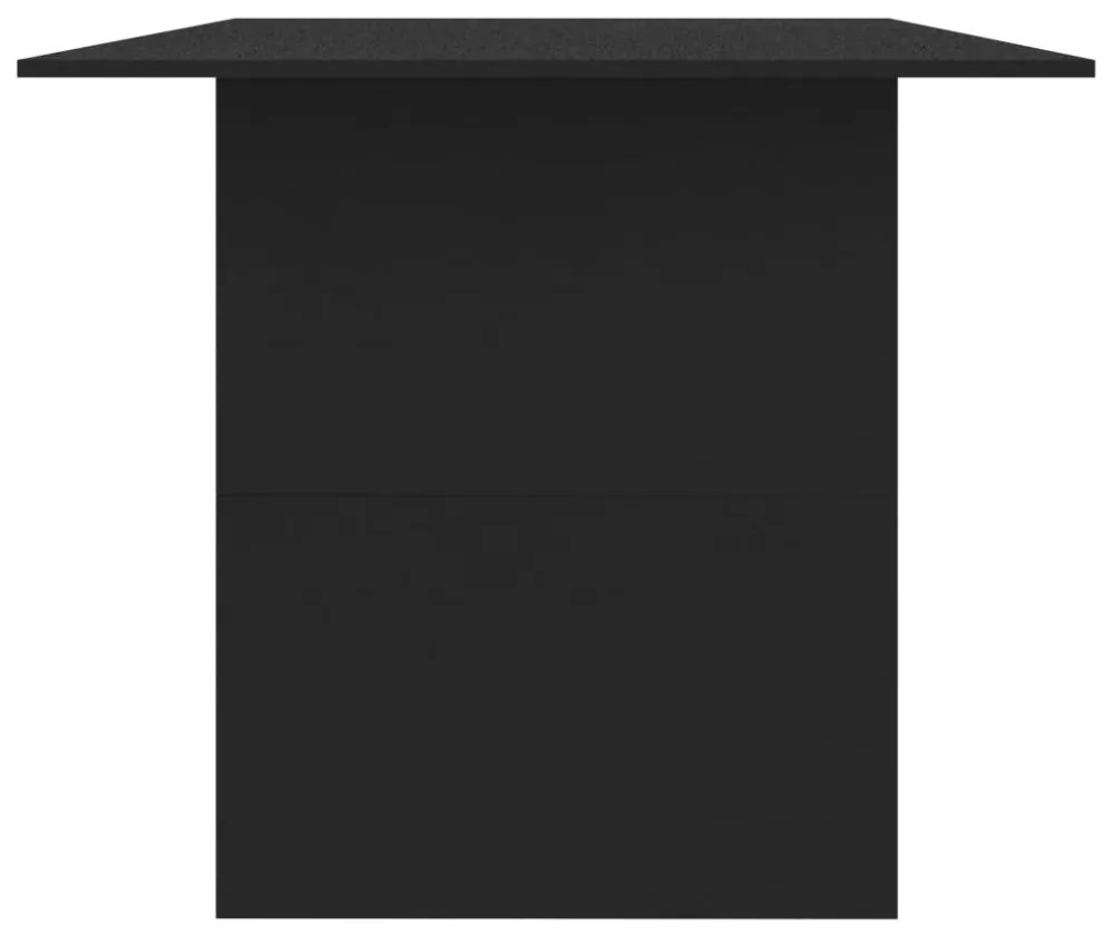 fekete szerelt fa étkezőasztal 180 x 90 x 76 cm