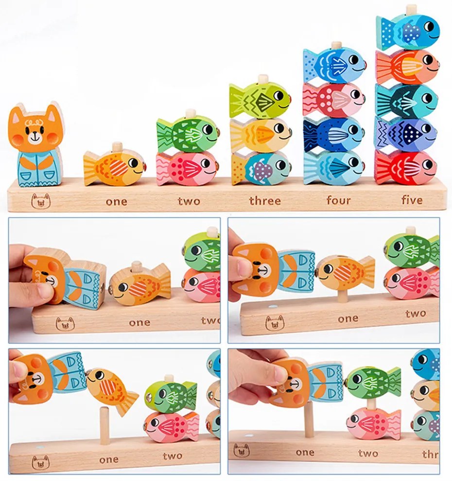 Mágneses horgász fajáték, számok tanulásához