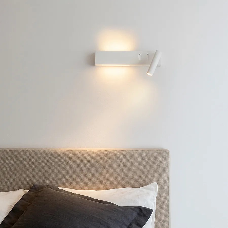 RENDL ODEON nástěnná s podsvícením bílá 230V LED 8+3W 30° 3000K