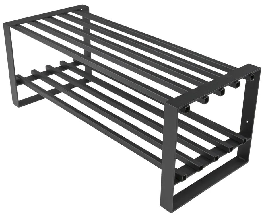 Fekete fém cipőtartó Rumo – Spinder Design