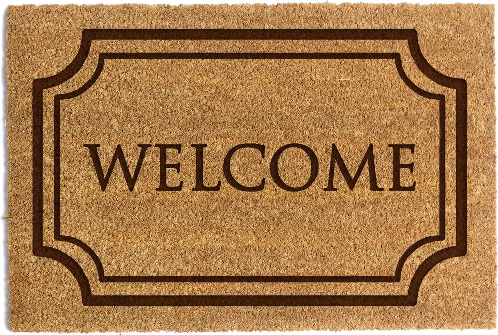 Lábtörlő Ajtó ALÁ60 x 90cm "Welcome" Kókusz