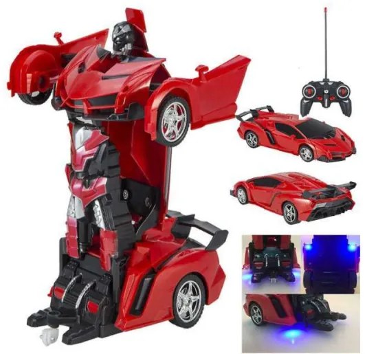 Negi Akkus 22 cm Transformers Lamborghini Robot Átalakuló Távirányítós Autó 3.7v Akku