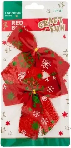 Dekorációs Masni Karácsonyi Ajándék Dísz 2DB