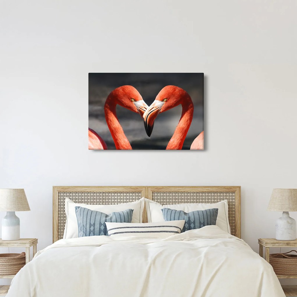 Két szerelmes flamingó képe (90x60 cm)