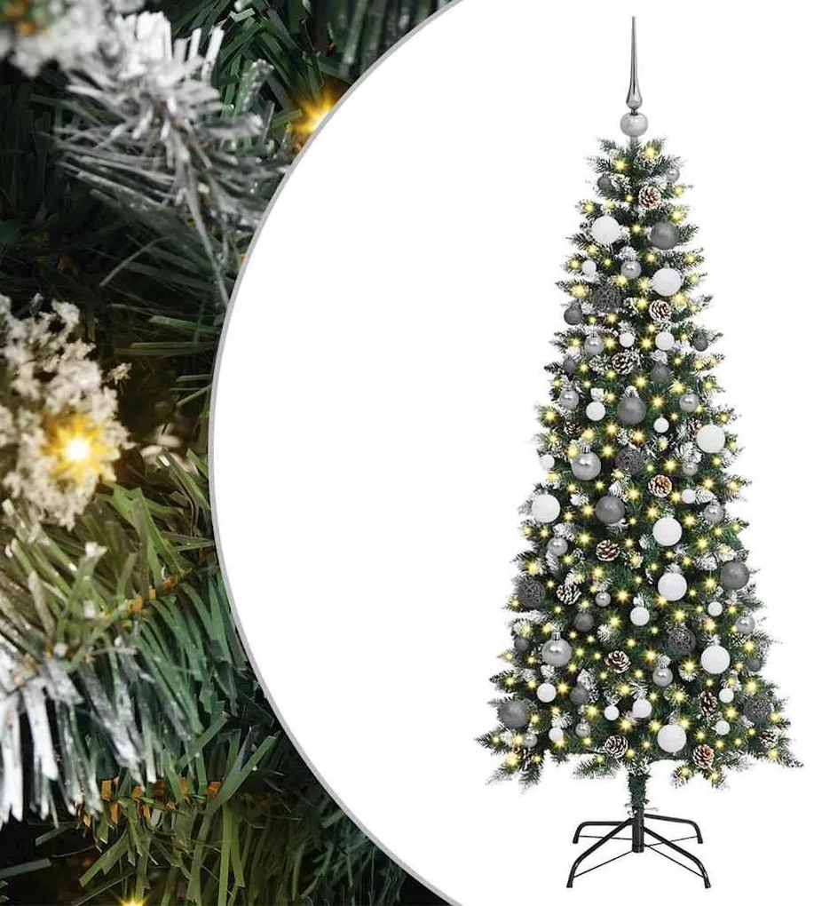 Mű karácsonyfa LED -es lámpákkal Zöld 180 cm PVC