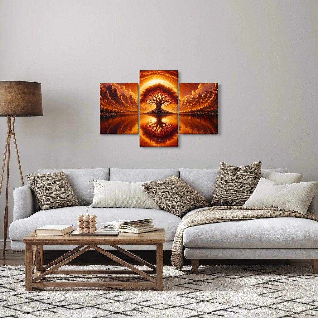 Kép – Fa a véres napban (90x60 cm)