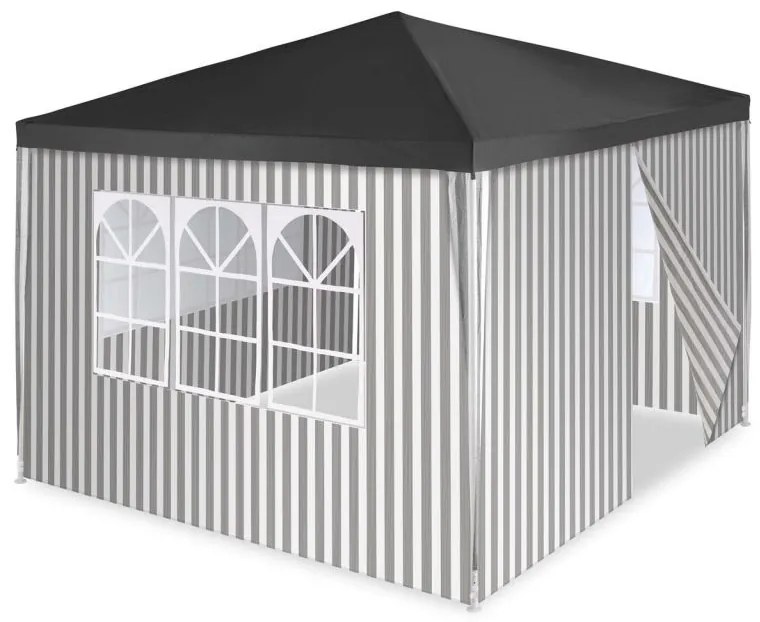 GARTHEN Kerti sátor 3 x 3 m + 4 oldalfal antracit