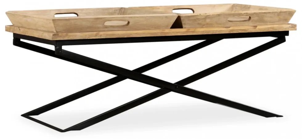 tömör mangófa dohányzóasztal 110 x 55 x 42 cm