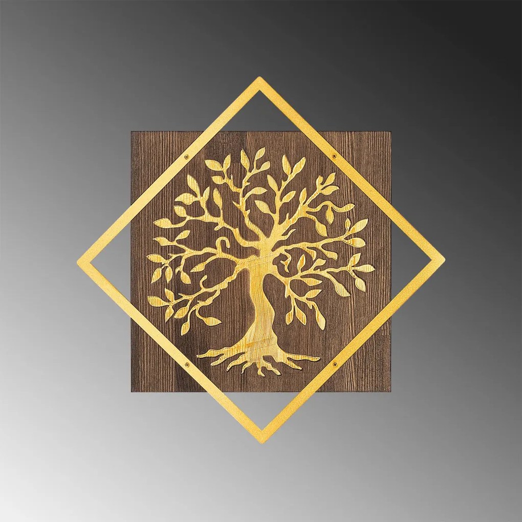 Tree v2 - Gold fa-fém faldekoráció