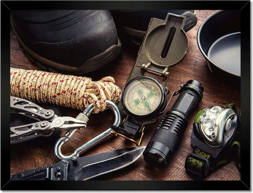 Poszterek keretben 40x30 Utazófelszerelés iránytű