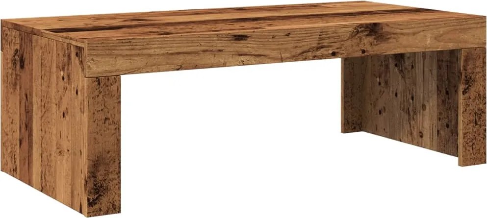 vidaXL antik fa színű szerelt fa dohányzóasztal 102 x 50 x 35 cm