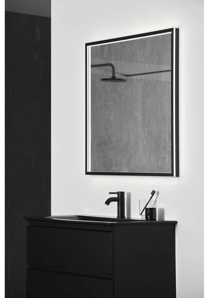 Matt fekete kerámia mosdókagyló 84x46 cm Silk Black – Ideal Standard